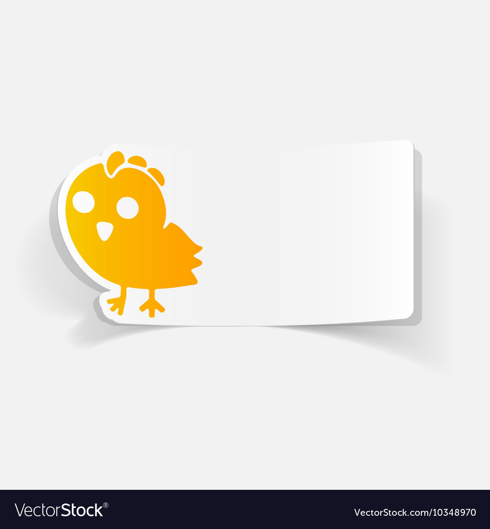 Realistic design element chicken