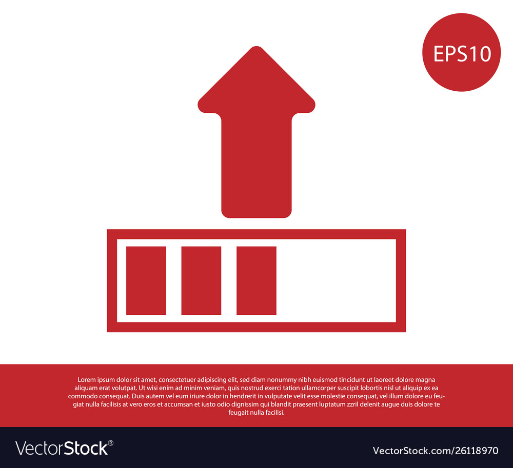 Red loading icon isolated on white background vector image Red loading icon isolated on white background