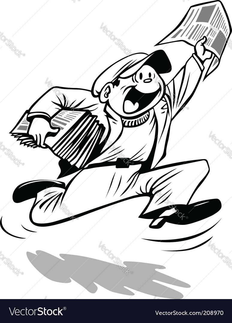 Running Postman Delivering Letters