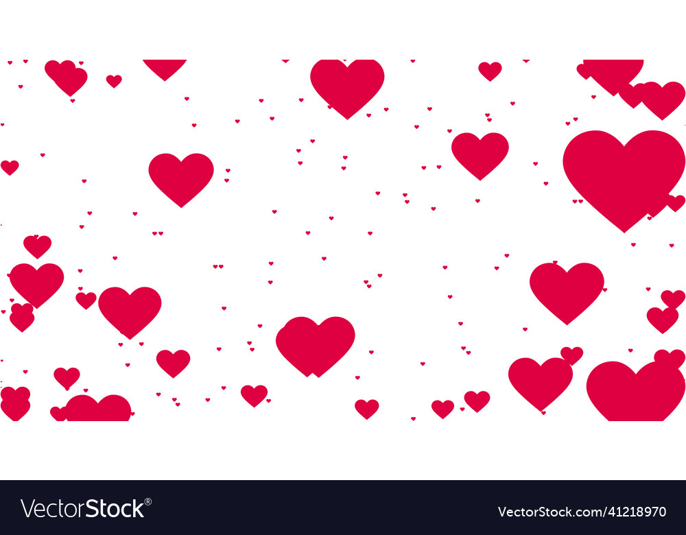 Seamless patterns with hearts background vector image Seamless patterns with hearts background