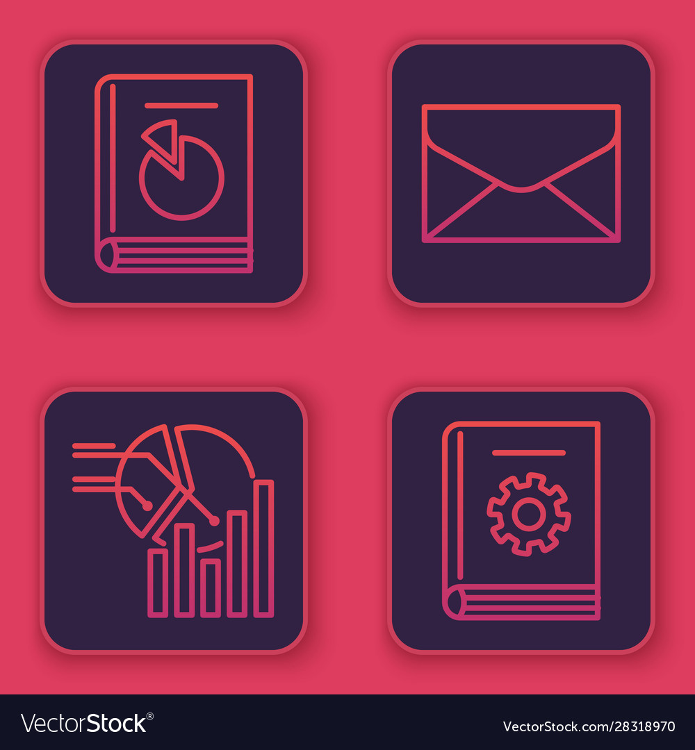 Set line user manual pie chart infographic vector image Set line user manual pie chart infographic