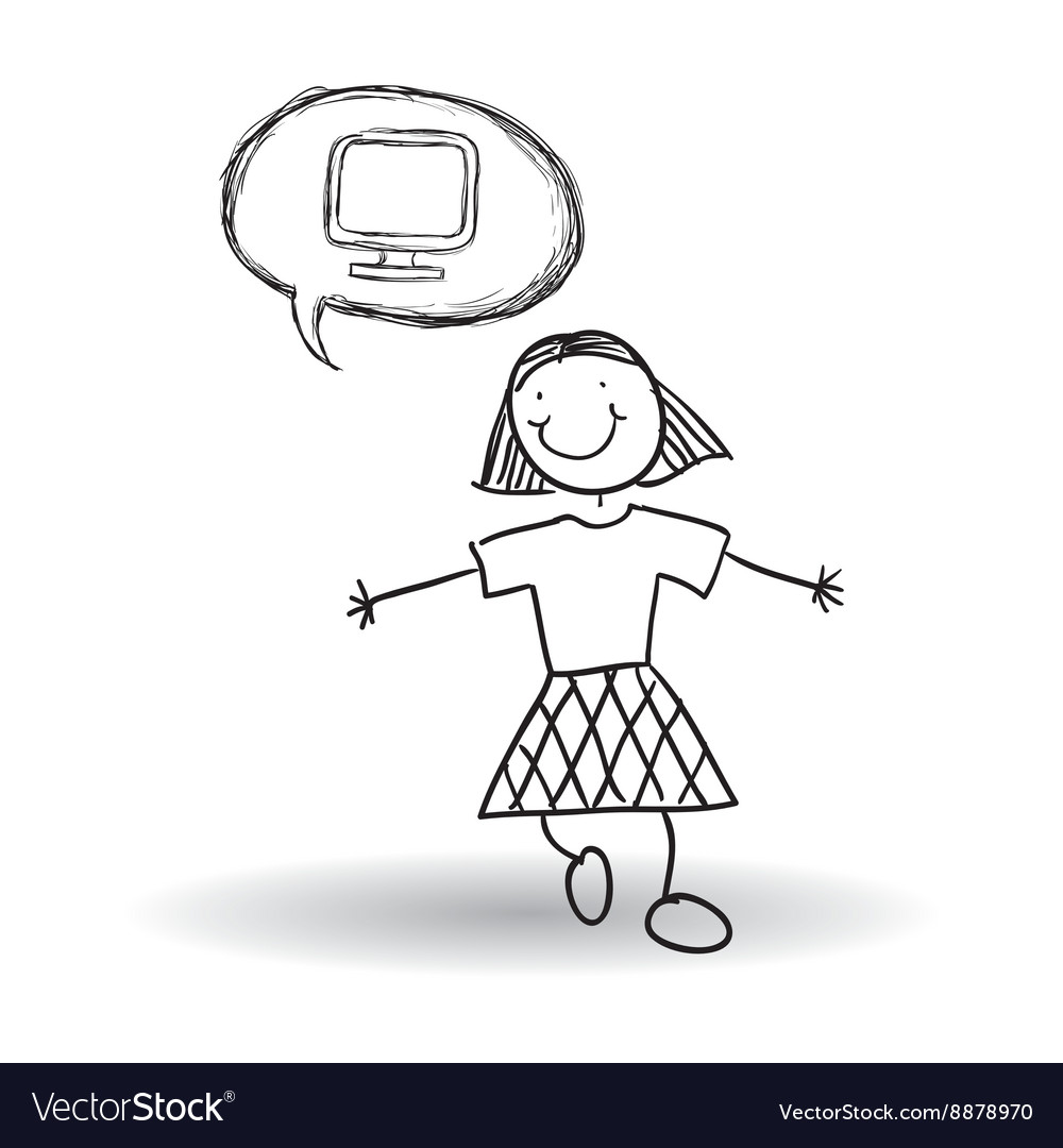 Sketch icon creative concept flat Royalty Free Vector Image
