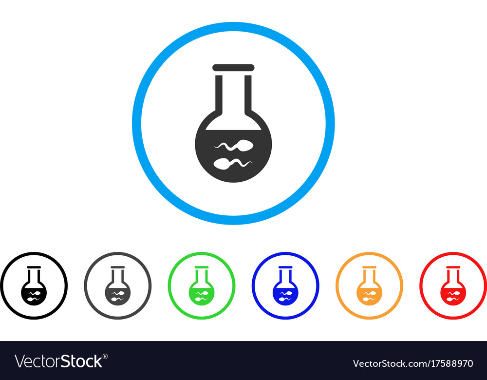 Sperm flask rounded icon