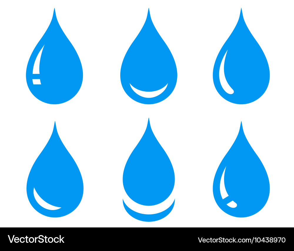 Water drops set Royalty Free Vector Image - VectorStock