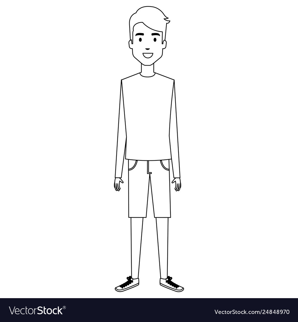 Young Man Avatar Character Royalty Free Vector Image