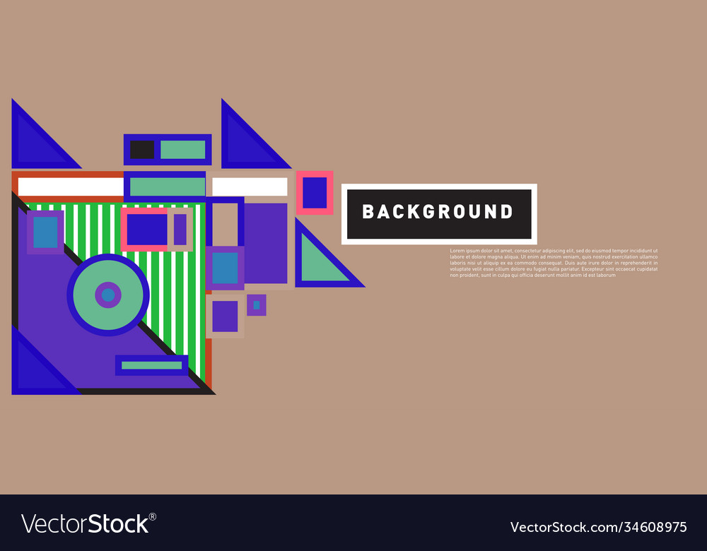 Abstract colorful rectangle background for banner Vector Image Abstract colorful rectangle background for banner