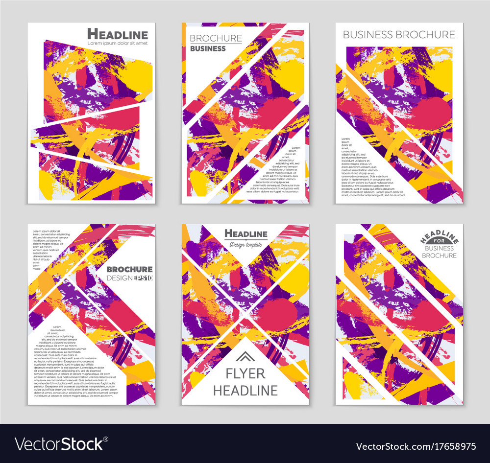Abstract layout background set for art