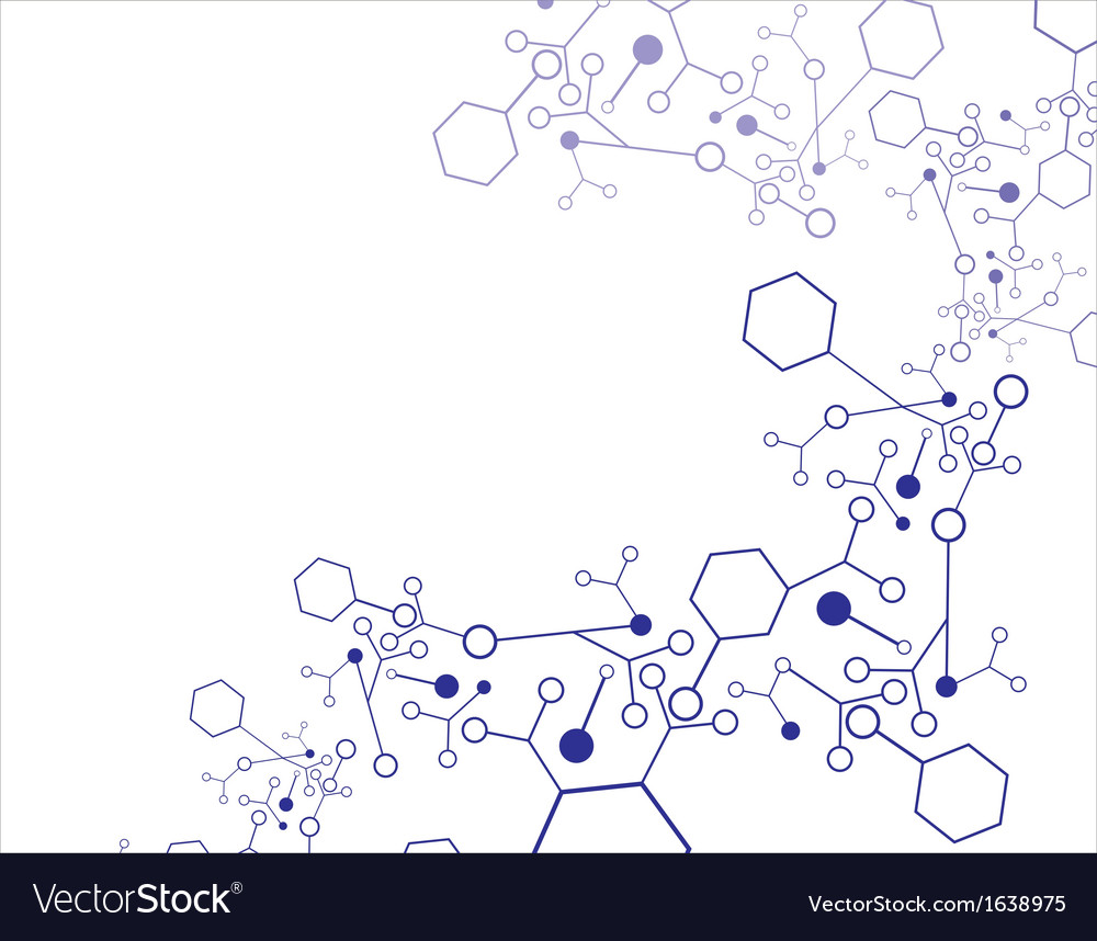 Abstract molecular structure background Royalty Free Vector