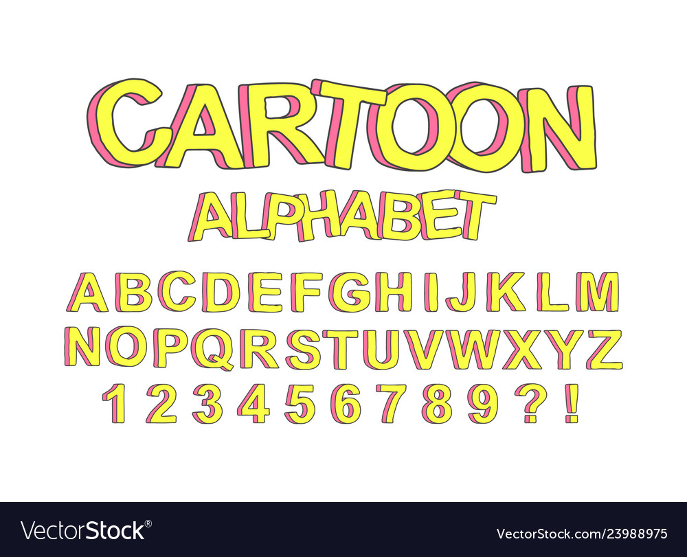 Cute cartoon english font