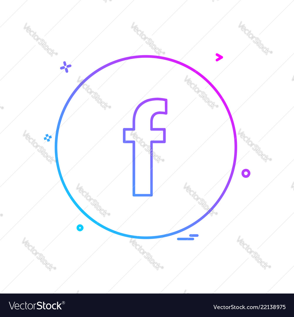 Facebook icon design Vector Image Facebook icon design
