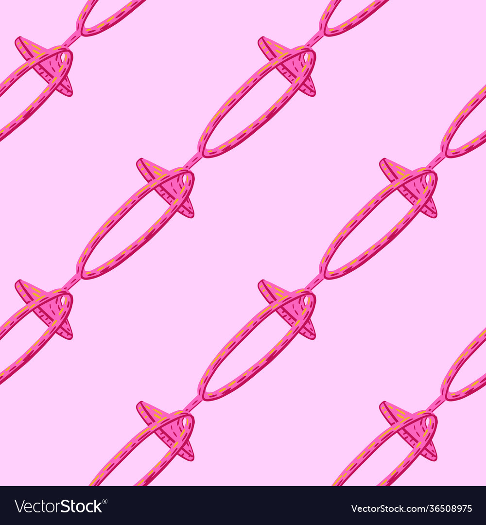 Funny trick seamless pattern with doodle diagonal