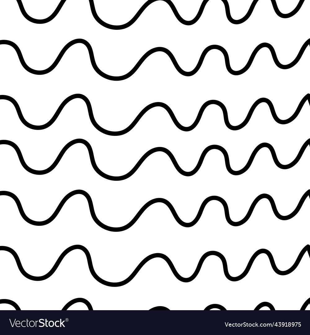 Hand-drawn lines seamless abstract wave pattern Vector Image Hand-drawn lines seamless abstract wave pattern