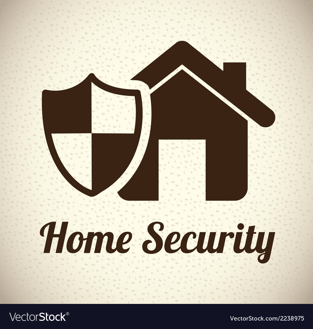Home shield over pattern background
