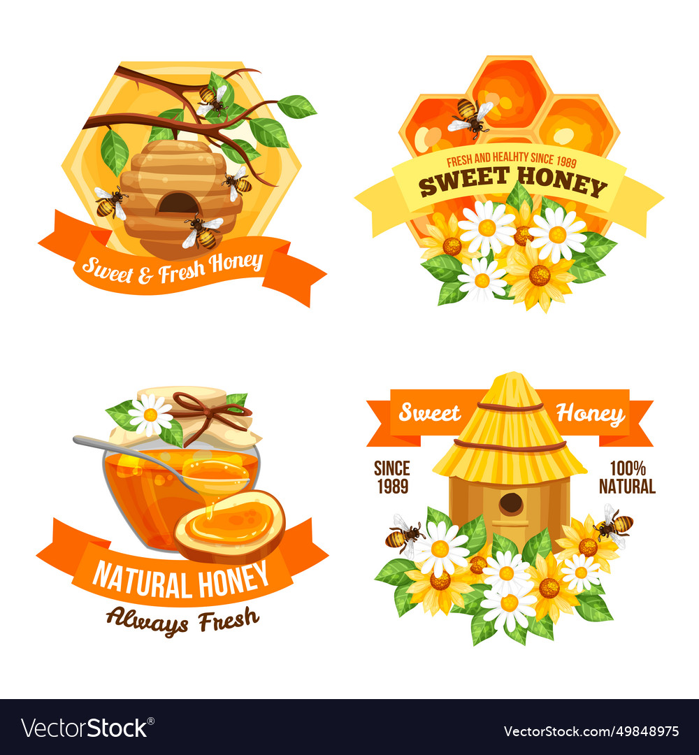 Honey advertising labels