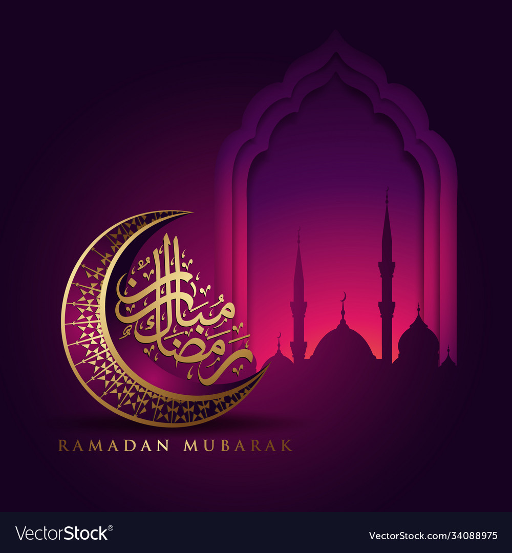 Luxurious and elegant design ramadan kareem Vector Image