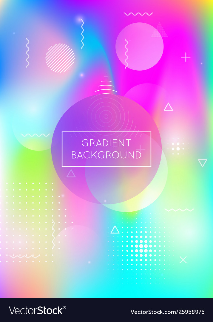 Memphis gradient background with liquid shapes vector image Memphis gradient background with liquid shapes