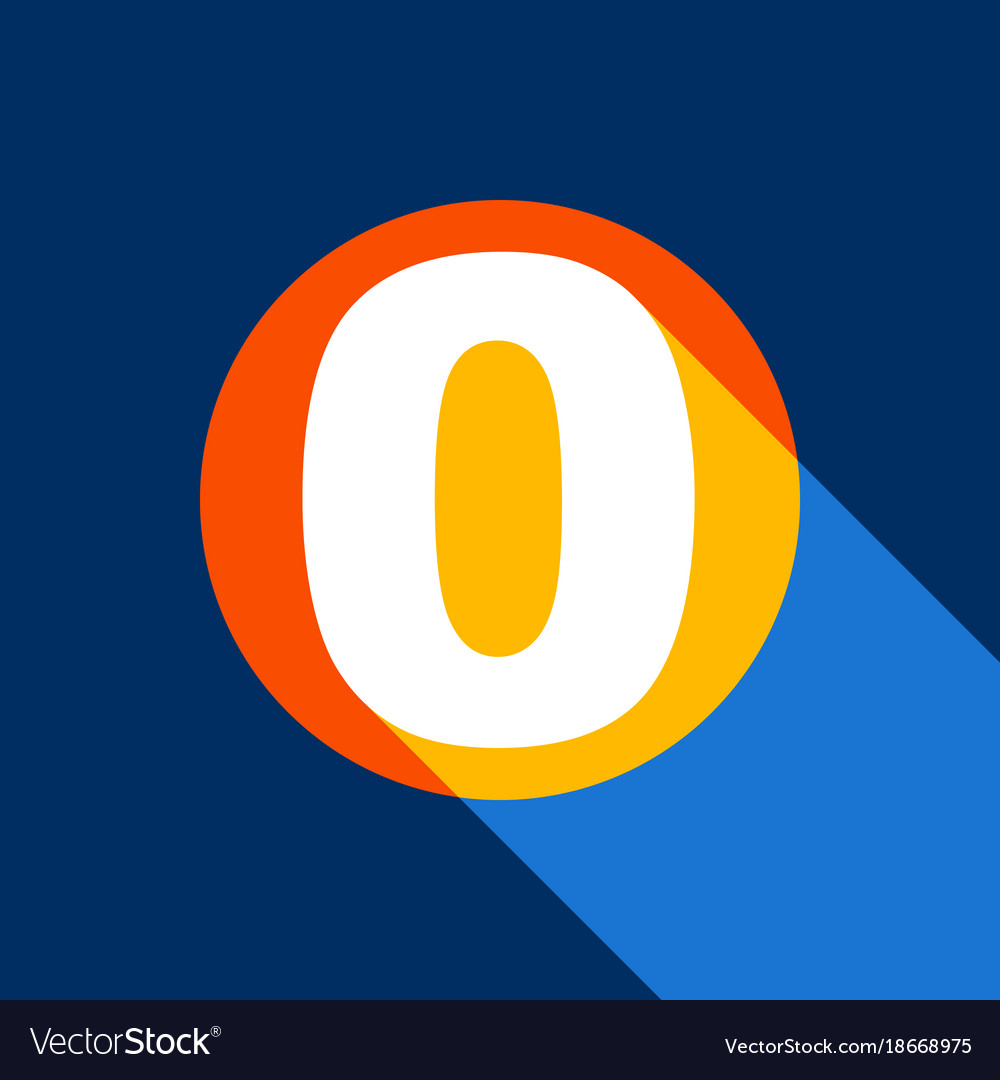 Number 0 sign design template element