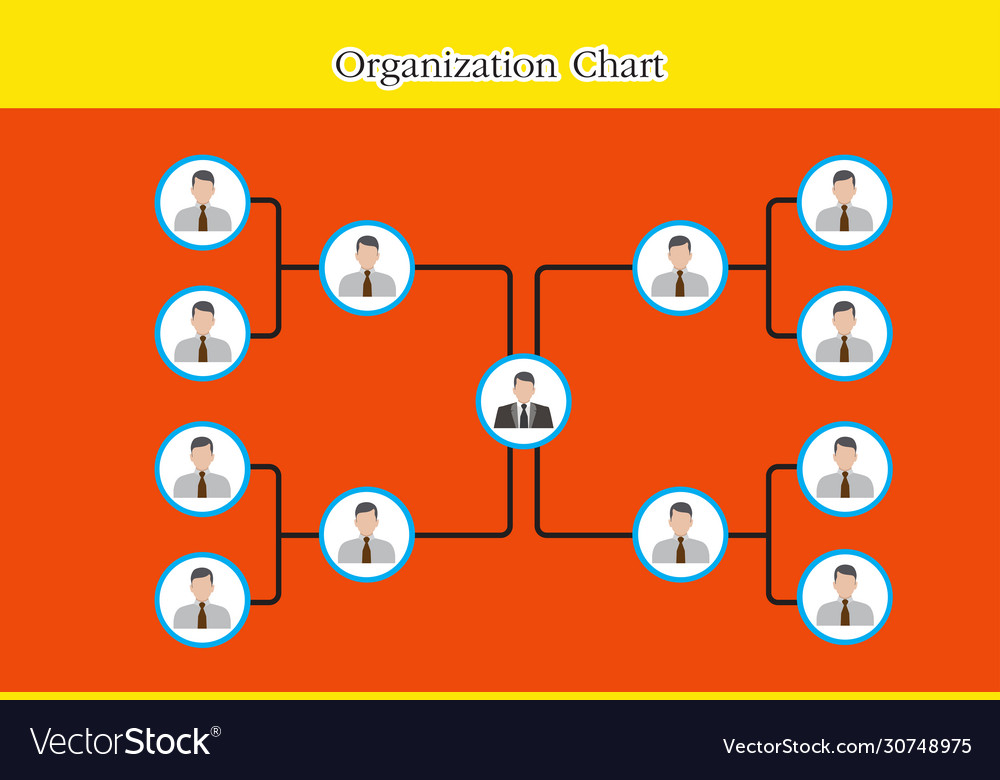 Organization chart info graphics design