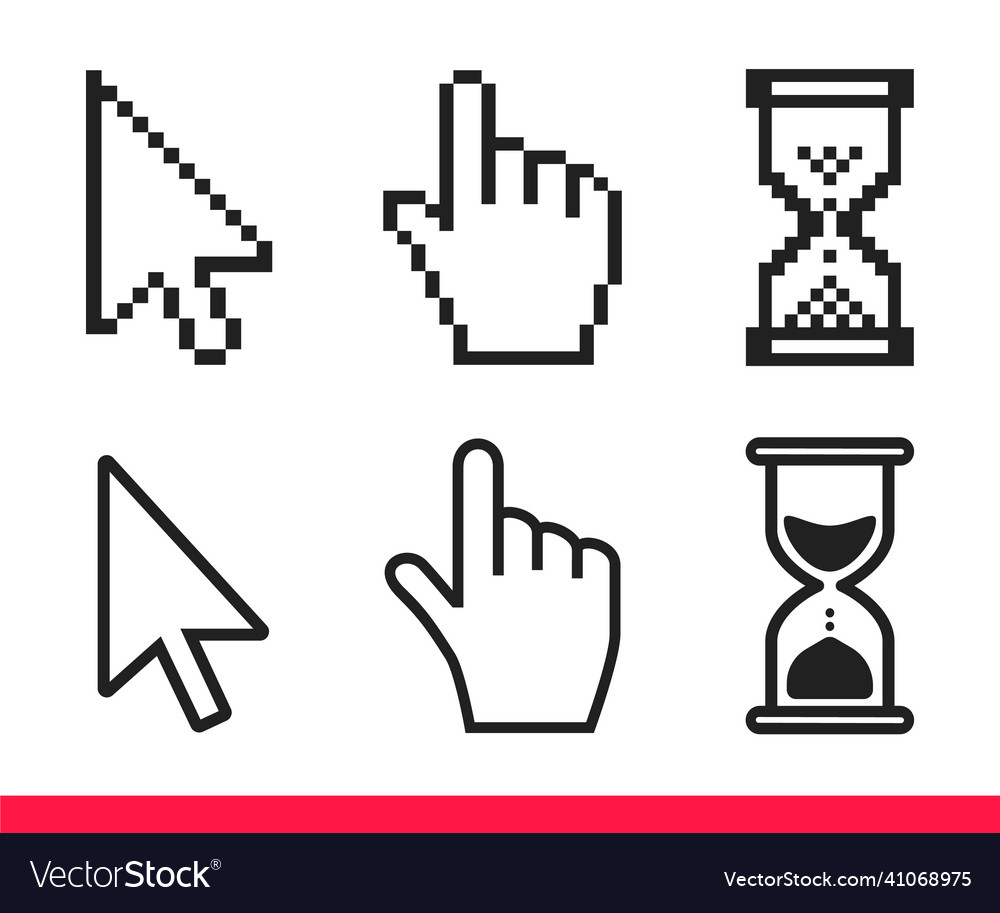 Zeiger Handpfeil und Stundenglas Ladeuhr vector image Zeiger Handpfeil und Stundenglas Ladeuhr