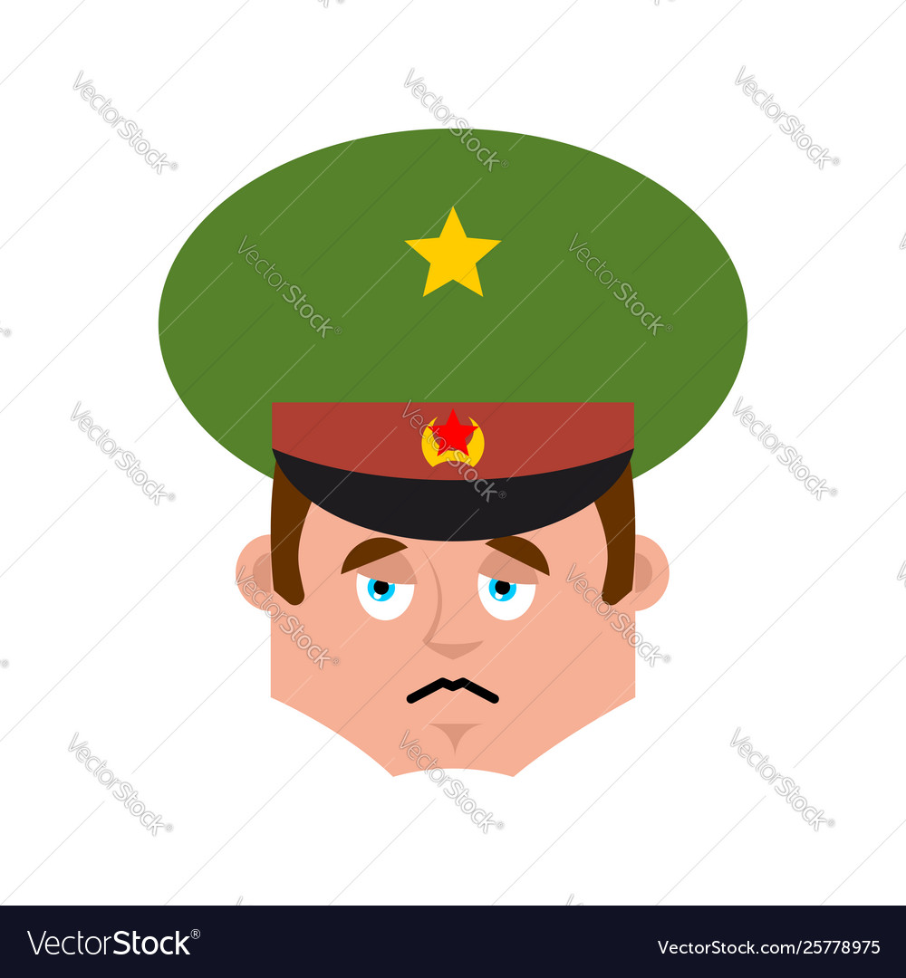 Russian officer sad emoji soldier sorrowful