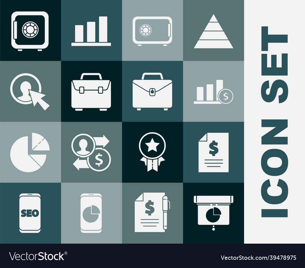 Set graph chart diagram infographic contract vector image Set graph chart diagram infographic contract