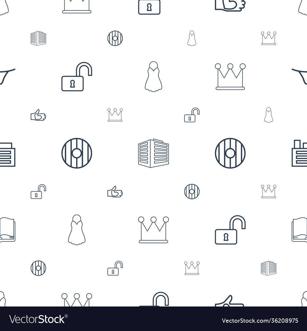 Shape icons pattern seamless white background