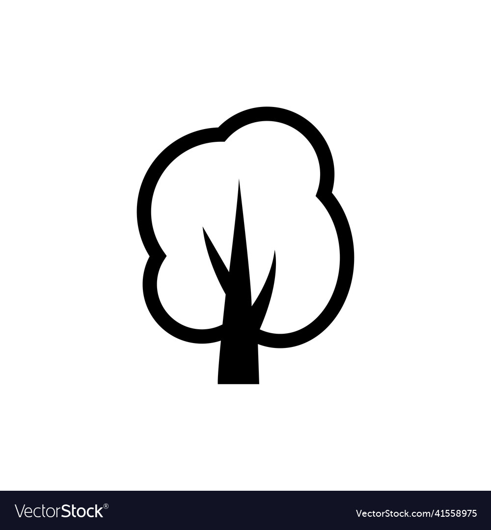 Tree icon design symbol for your web site vector image Tree icon design symbol for your web site