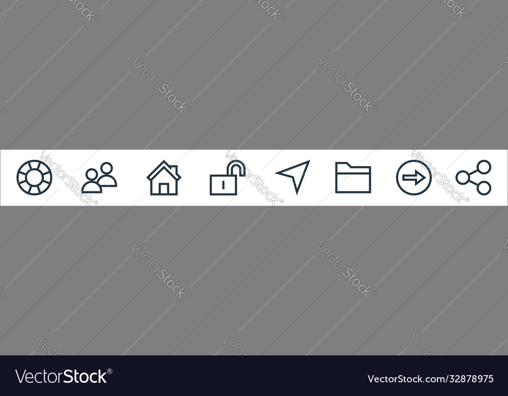Web essentials line icons linear set quality
