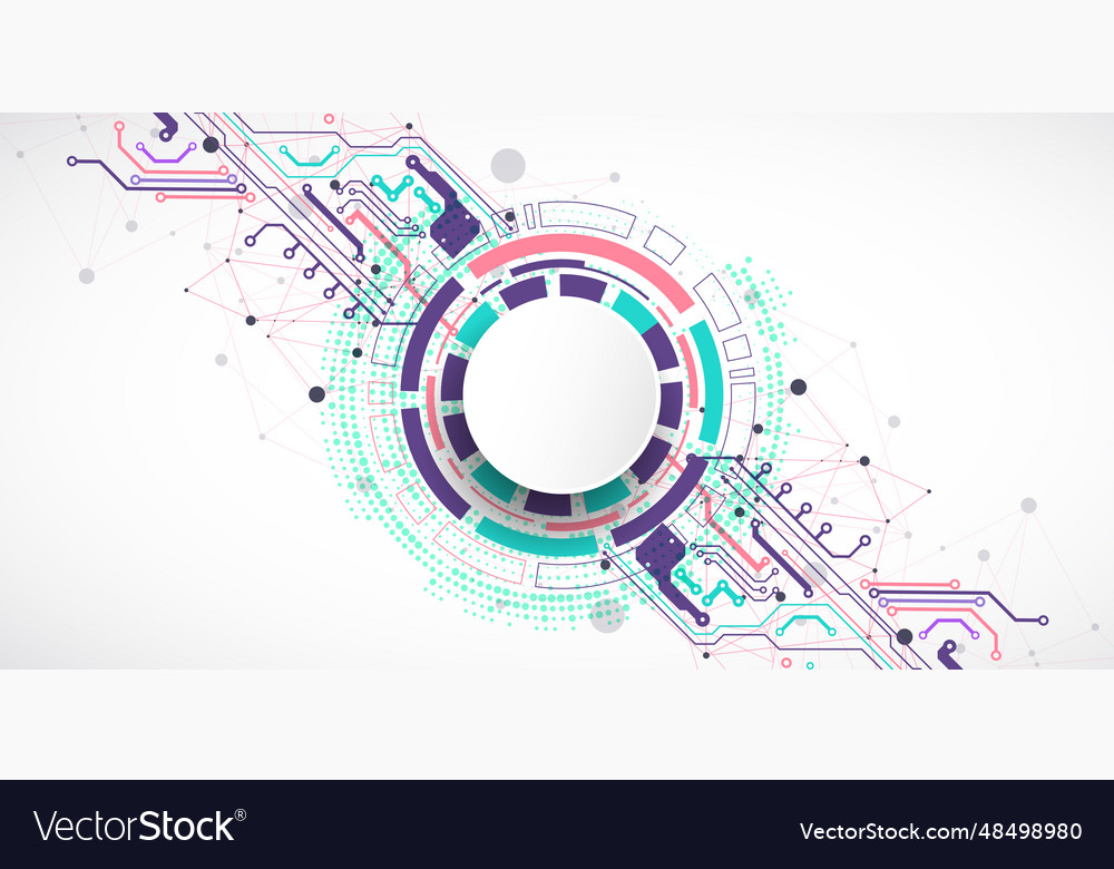 Abstract background with plexus effect scientific Vector Image