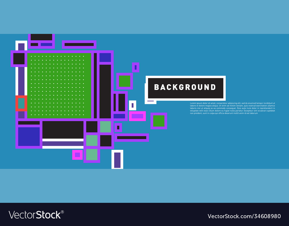 Abstract colorful rectangle background for banner vector image Abstract colorful rectangle background for banner