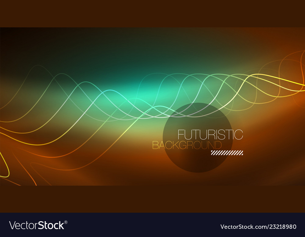 Abstract shiny glowinng color wave design element Vector Image Abstract shiny glowinng color wave design element