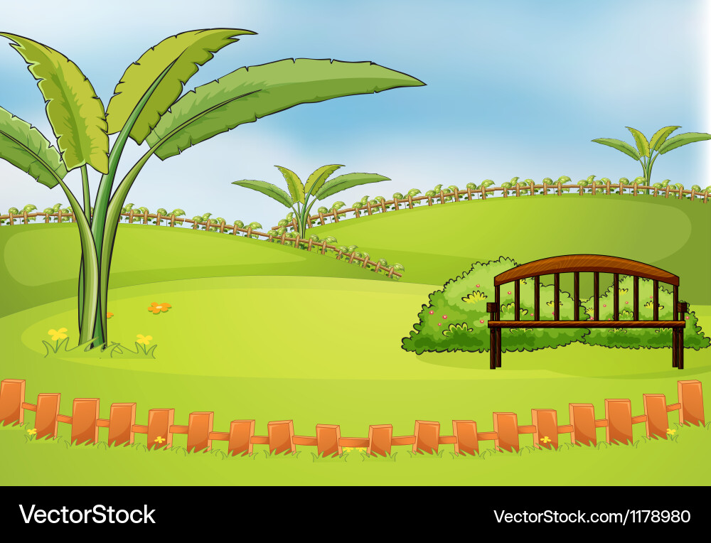 An empty park Royalty Free Vector Image - VectorStock