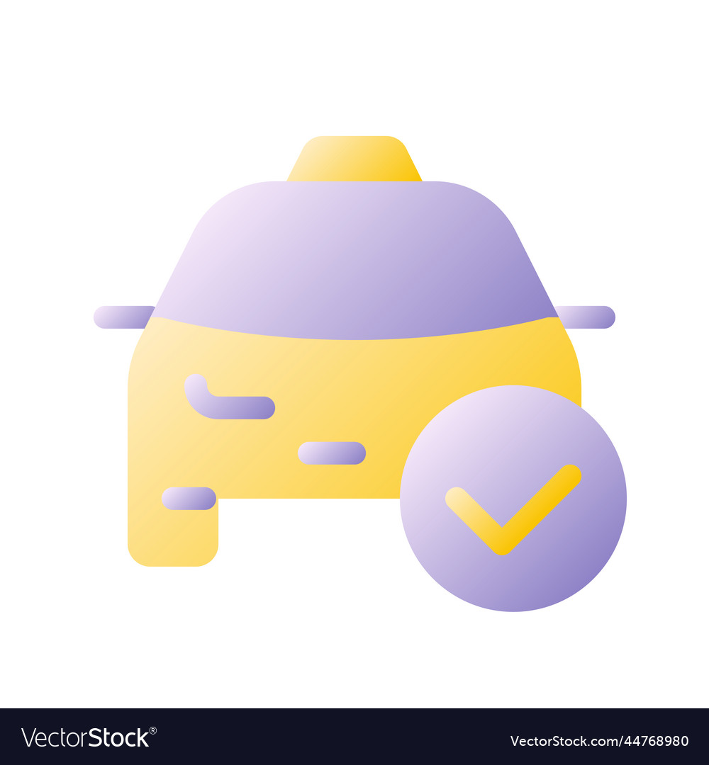 Approved taxi order flat gradient two-color ui vector image Approved taxi order flat gradient two-color ui