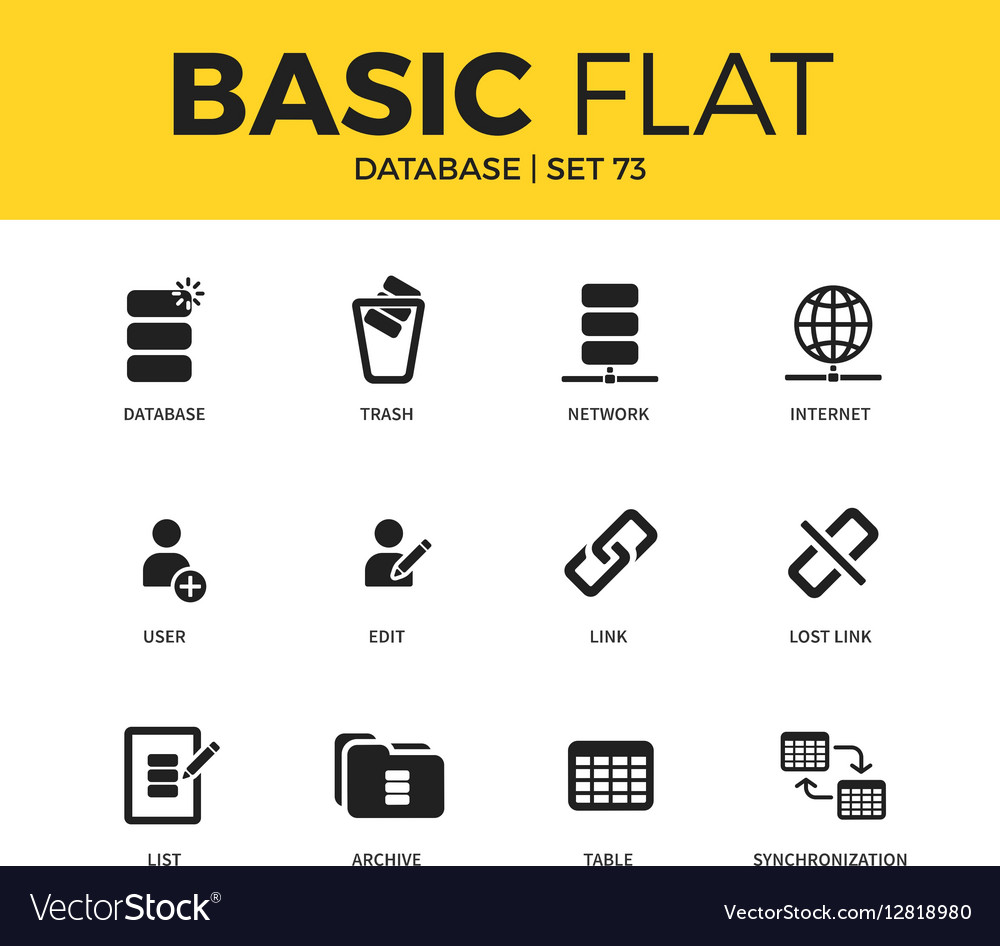 Basic set of database icons