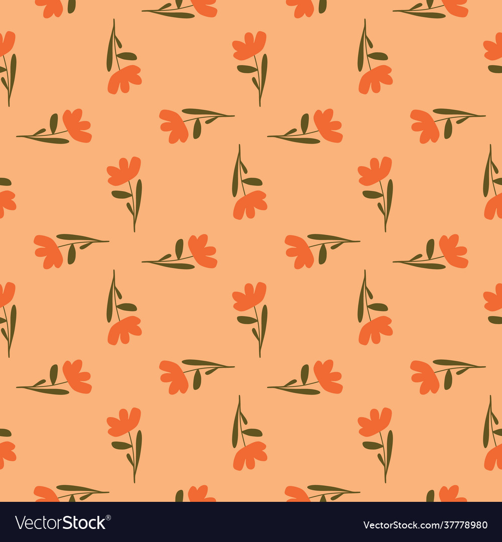 Bloom geometric style seamless pattern vector image Bloom geometric style seamless pattern