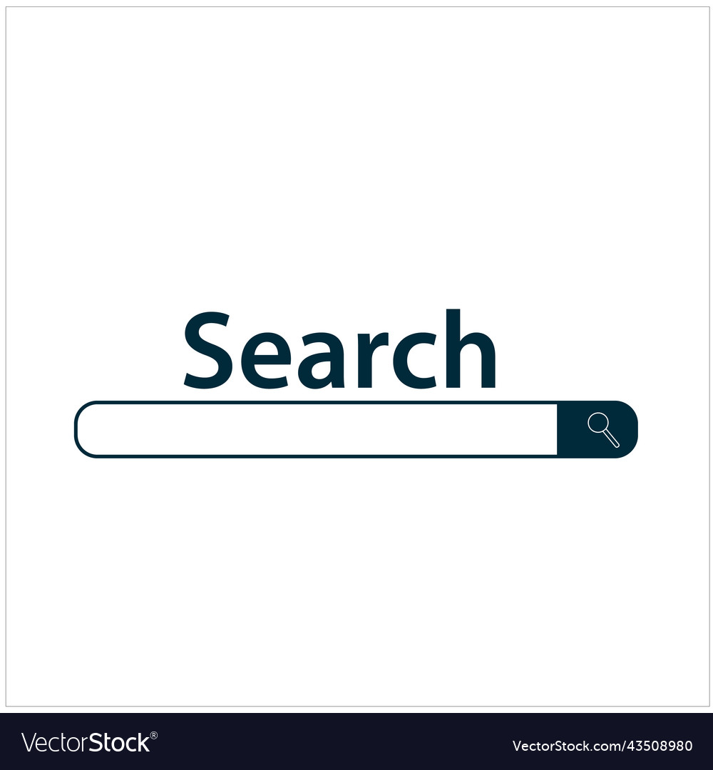Browser search bar for ui internet window vector image Browser search bar for ui internet window