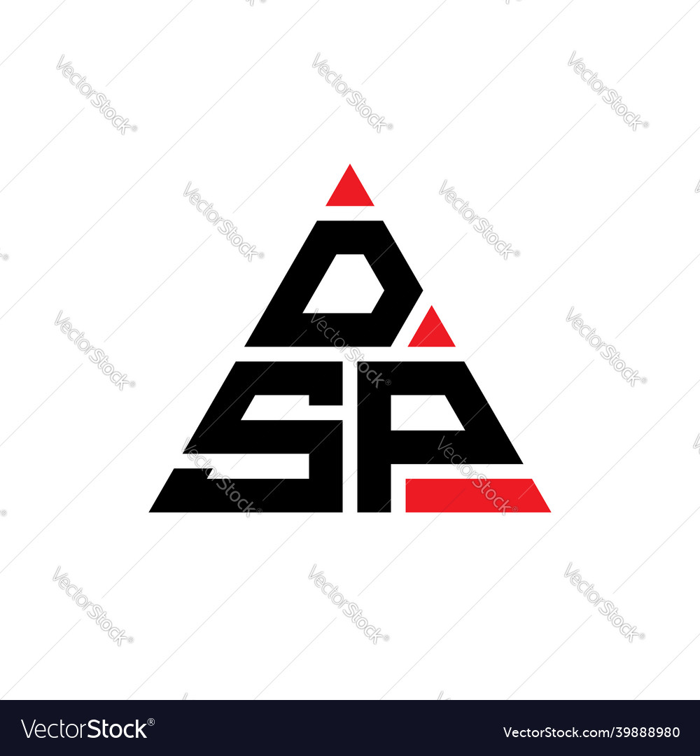 Dsp triangle letter logo design