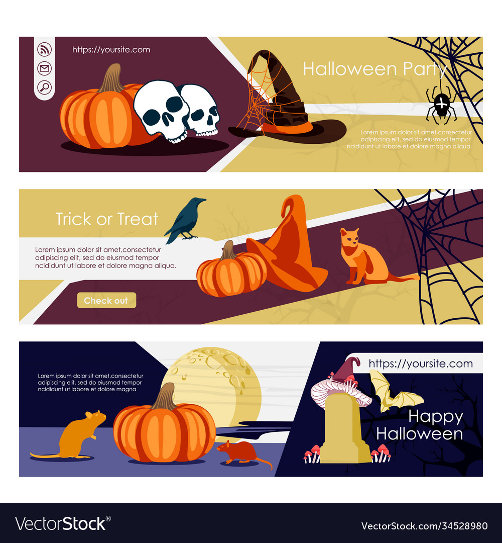 Halloween Party-Web-Banner Set