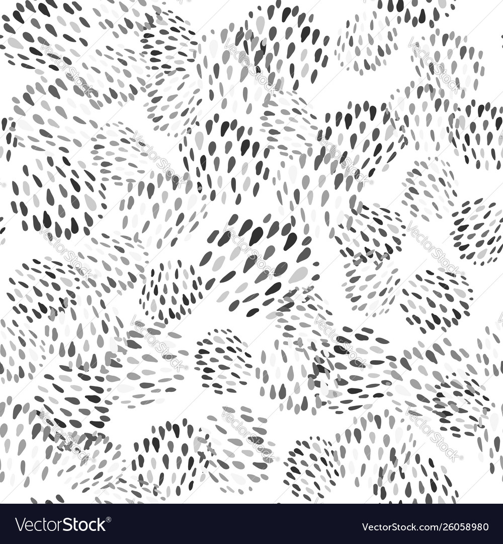 Hand drawn chaotic dots seamless pattern abstract