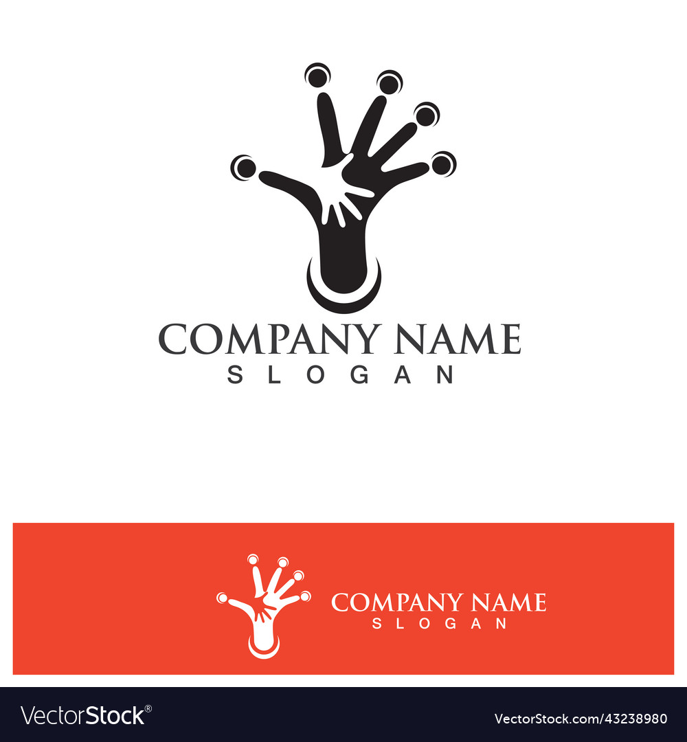 Hand help logo and symbols template icons app