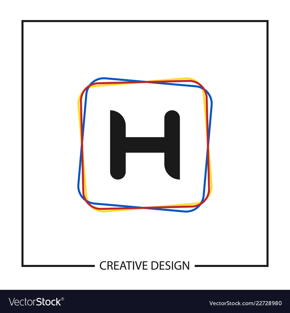 Initial letter h logo template design