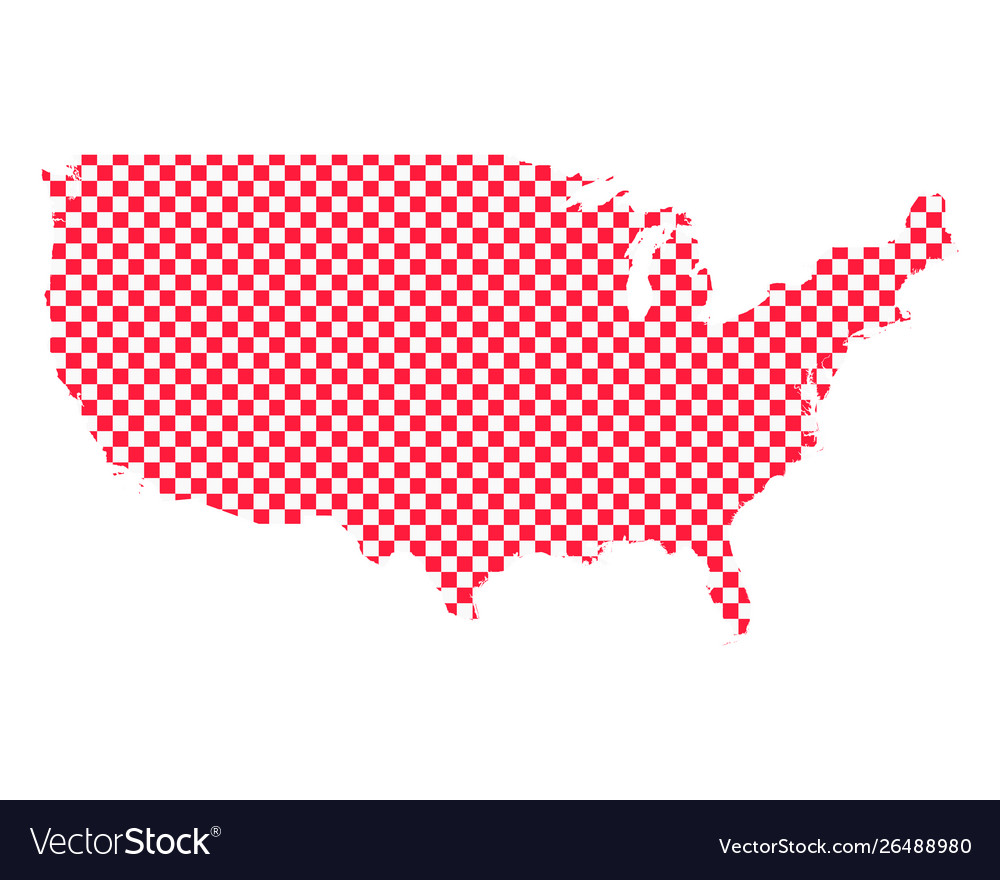 Map usa in checkerboard pattern