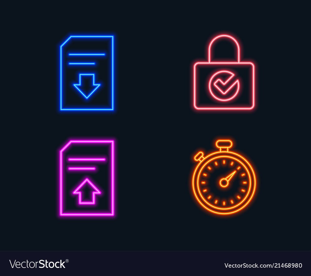 Password encryption upload file and download vector image Password encryption upload file and download