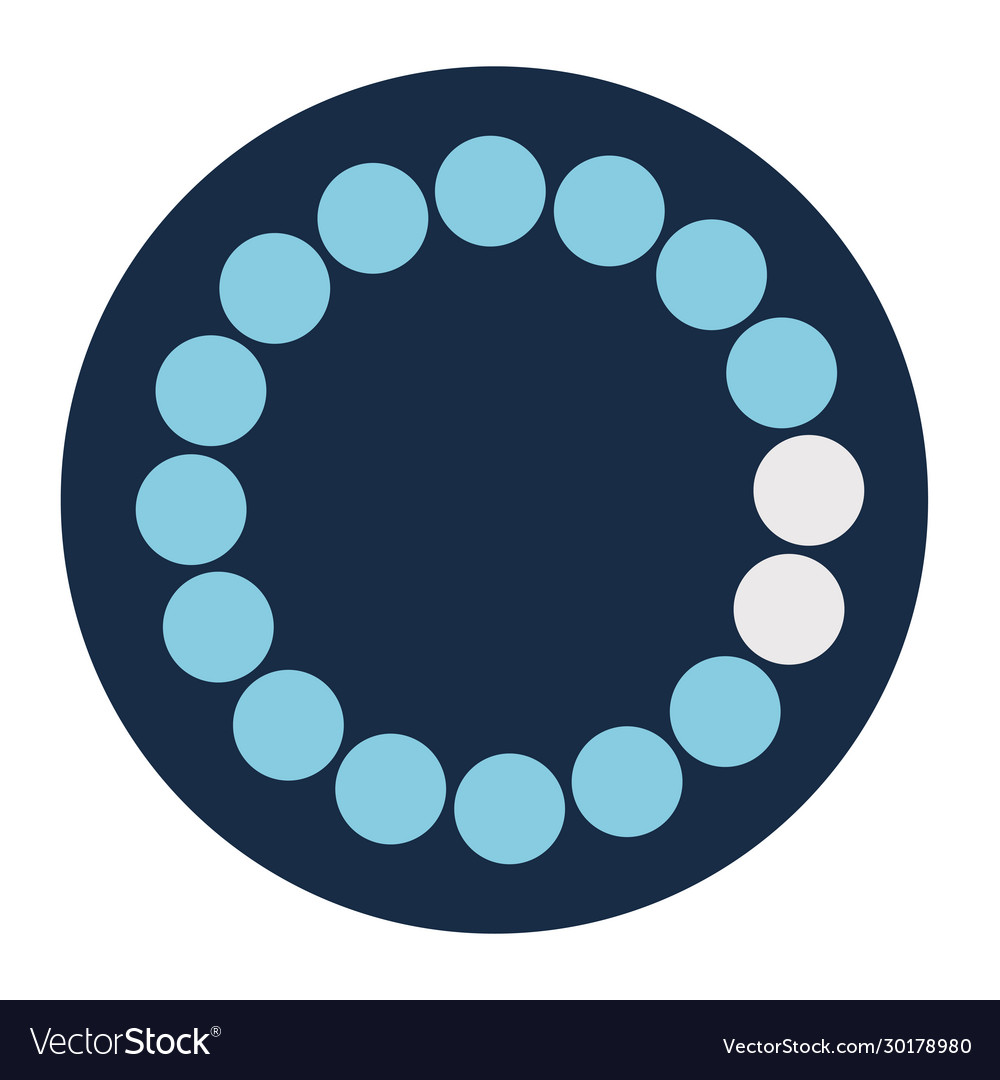 Pointed loading circle block style icon
