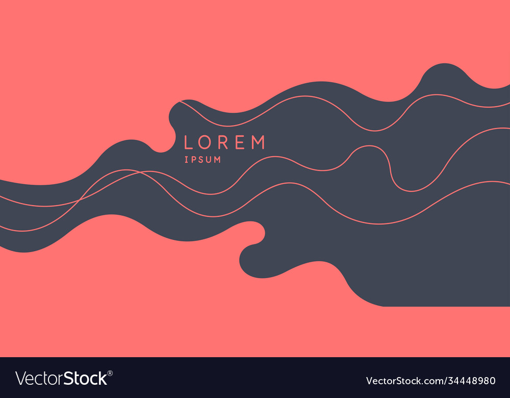 Poster with dynamic waves vector image Poster with dynamic waves