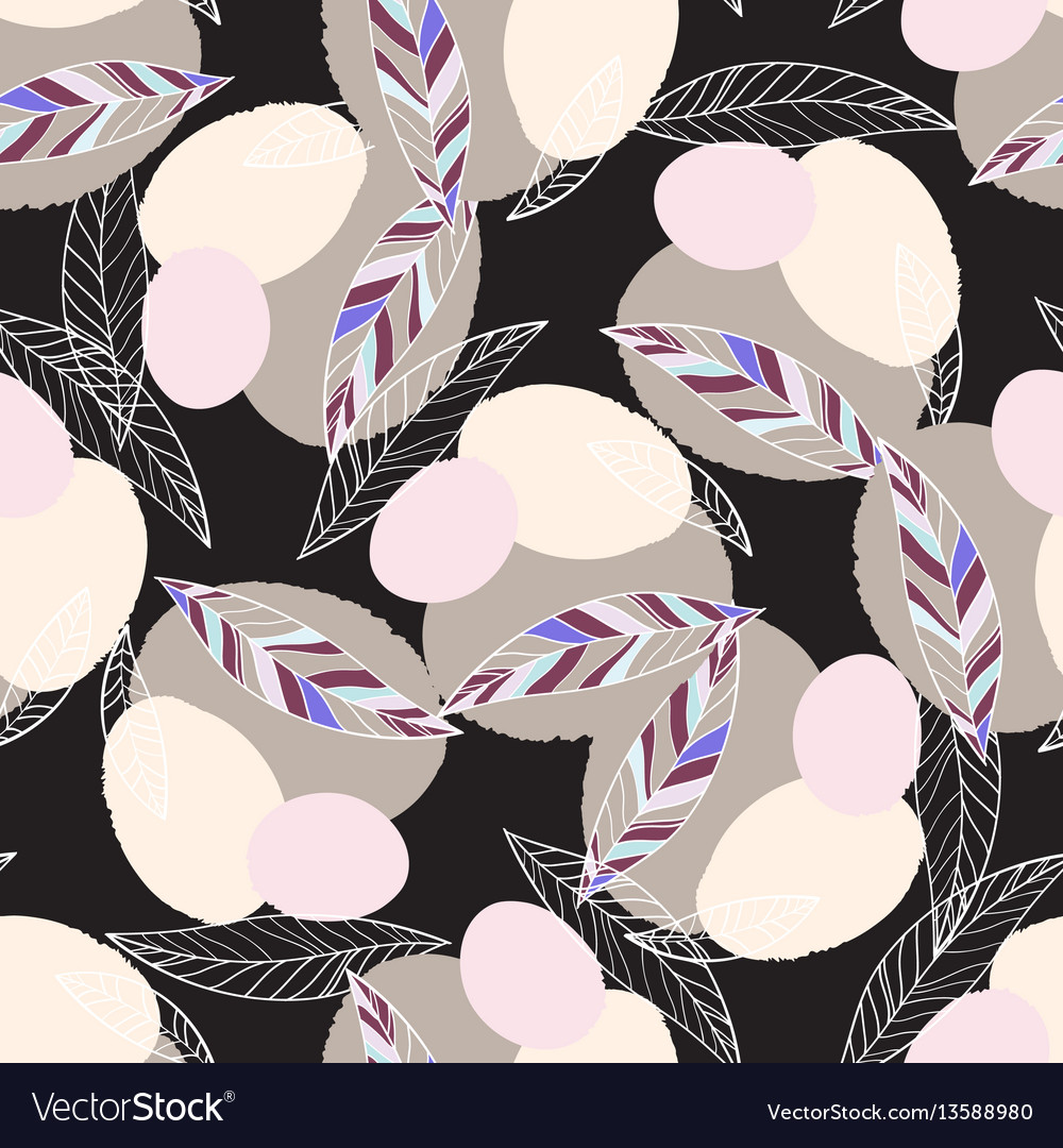 Seamless trendy pattern design withleafs