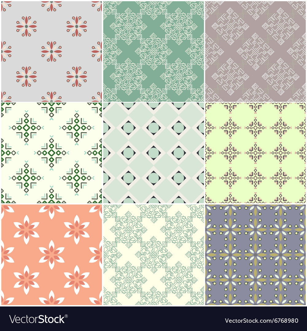 Set of seamless christmas patterns
