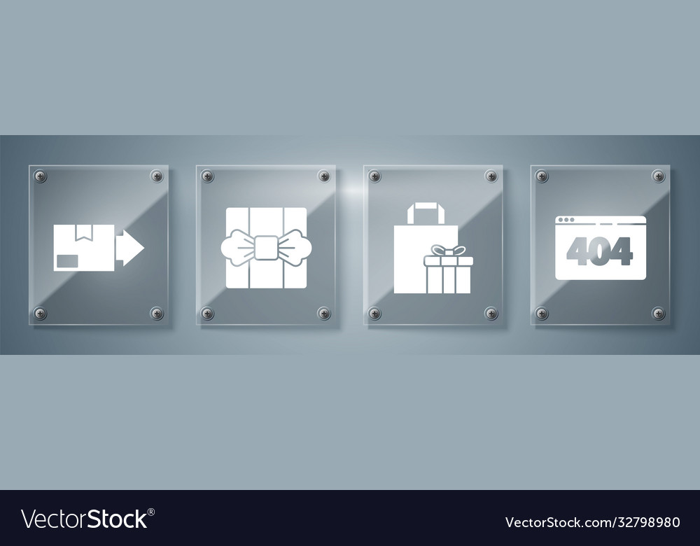 Set page with a 404 error gift box