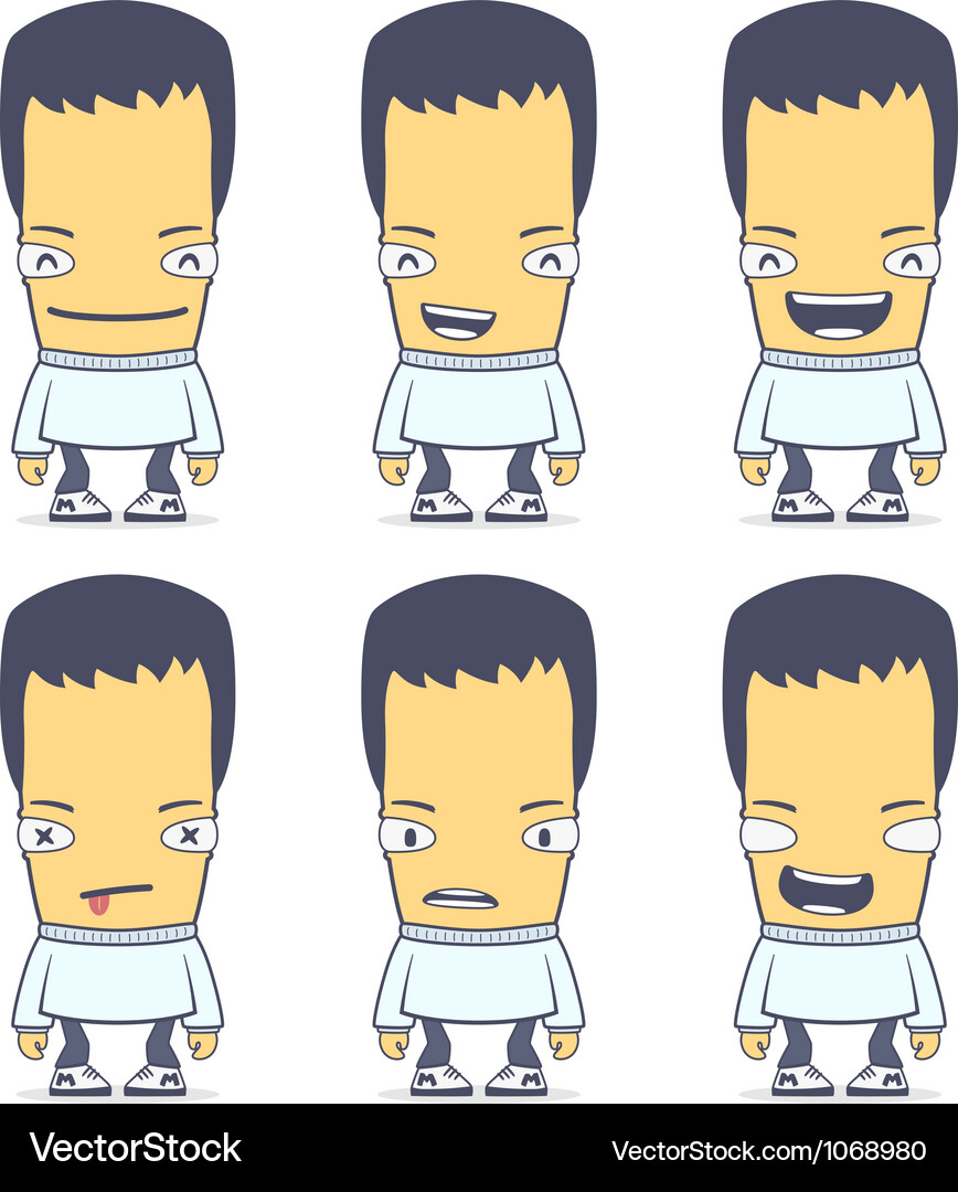 Simple Character Royalty Free Vector Image Vectorstock