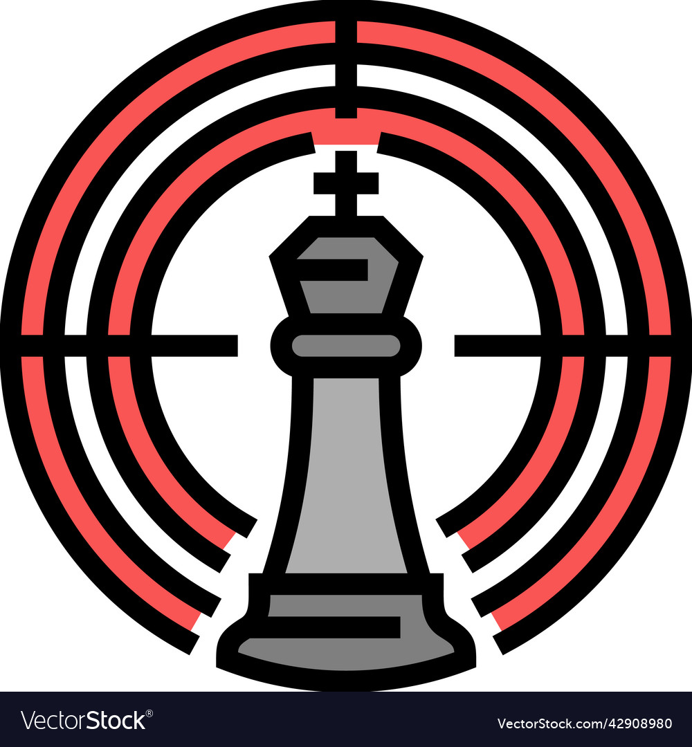 Target of game color icon vector image Target of game color icon